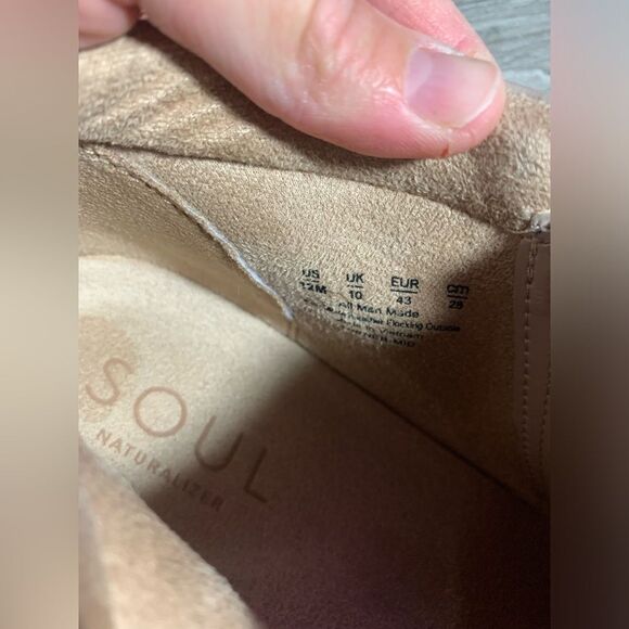 SOUL Naturalizer Turner Mid High Top Platform Sneakers Boots Tan Beige Size 12 - Picture 8 of 13